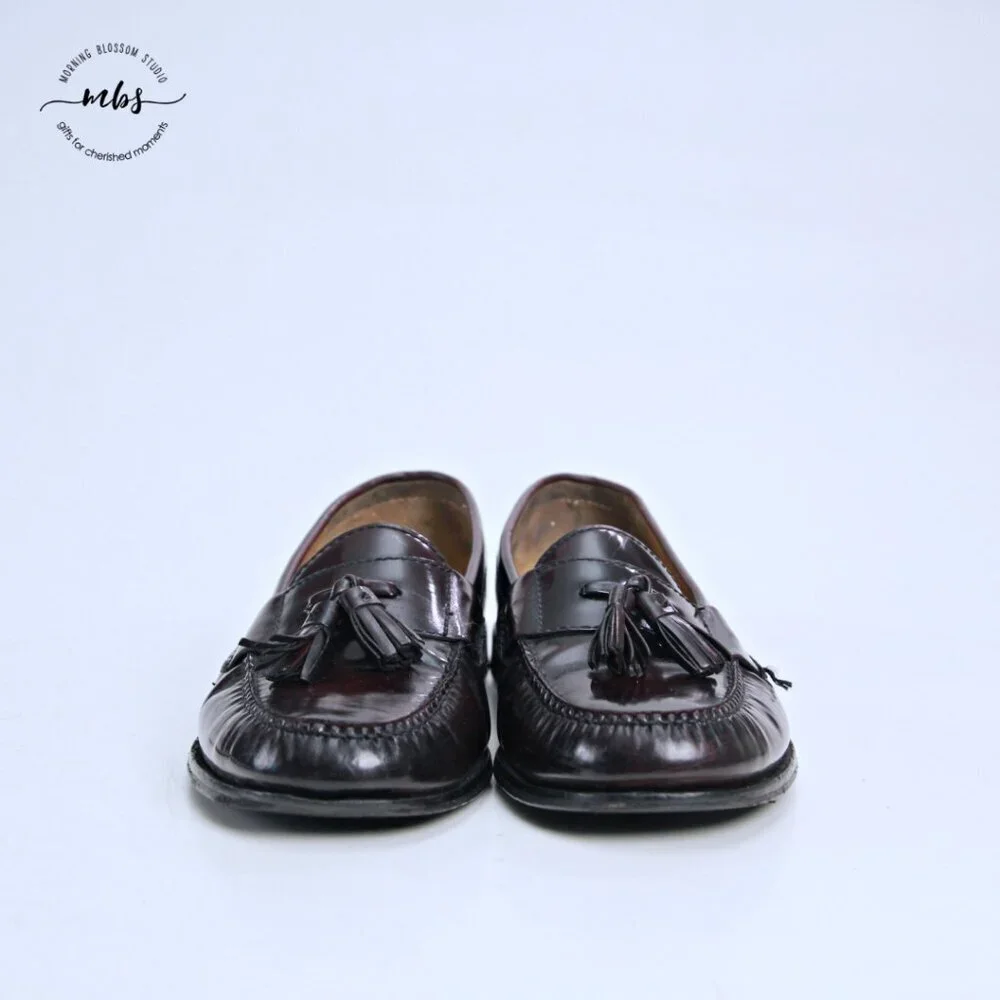 Cole Haan Pinch‎ Leather Tassel Loafer Burgundy Men 10